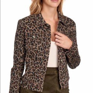 Leopard Print Denim Jacket by Nine West
